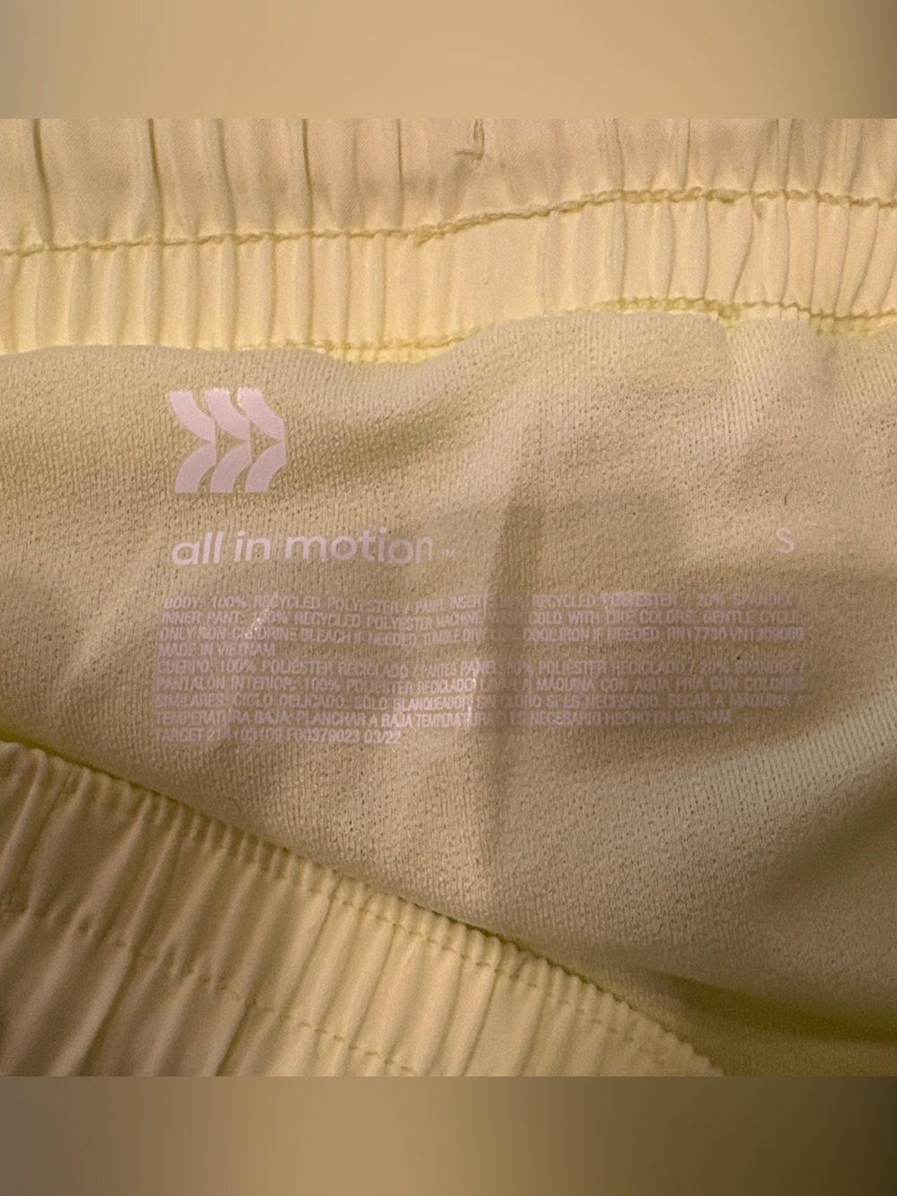 all in motion Neon Yellow Women’s Athletic Shorts - Picture 5 of 5